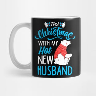 First Christmas With My Hot New Wife/Husband Matching Christmas Sweatshirts Mug